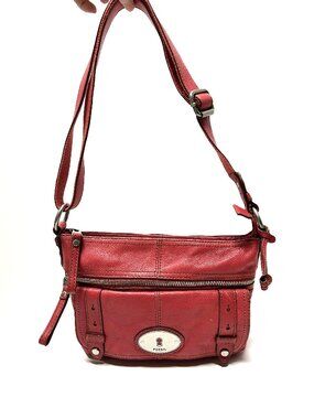 Fossil leather pink crossbody